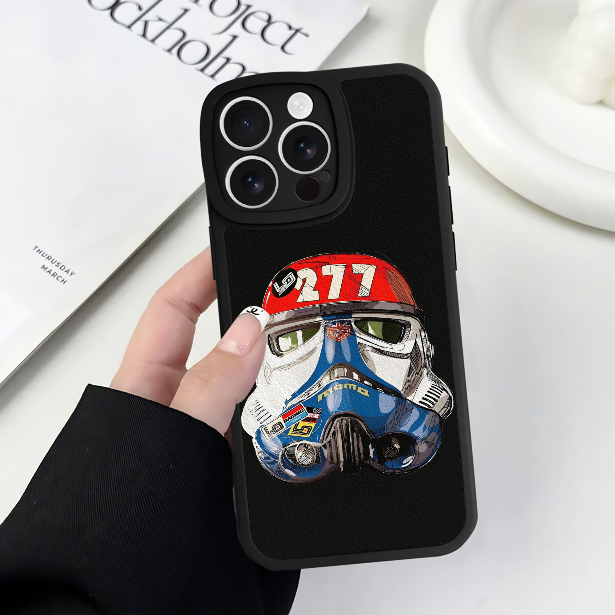 （画像用） スター・ウォーズ Star Wars 【iPhone 16シリーズ対応】シリコンスマホケース（レザー調） 材質：シリコン